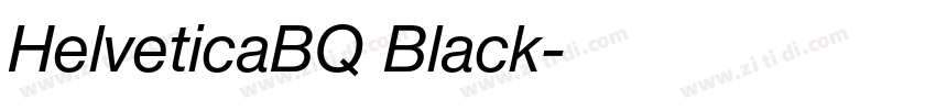 HelveticaBQ Black字体转换